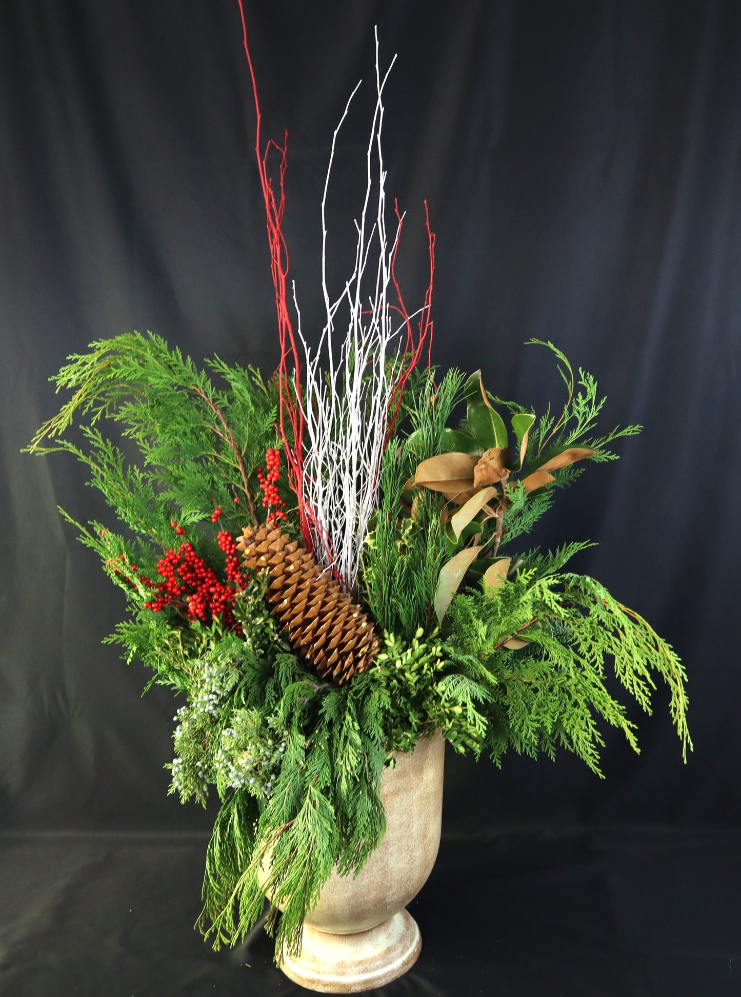 Large Urn Winter Planter