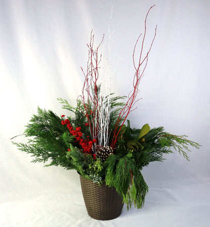 12" Nantucket Winter Planter