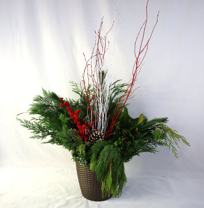 12" Nantucket Winter Planter