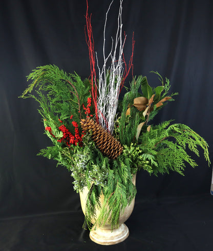 Large Urn Winter Planter